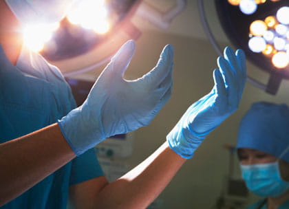 Surgeon in an operating theatre